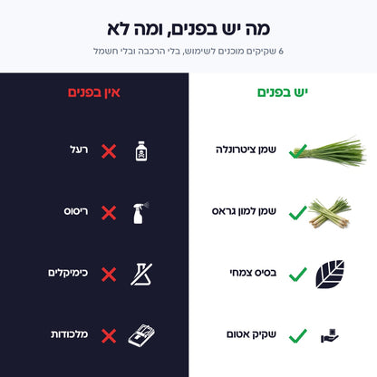 מה יש בשקיק Bugo Pouches ומה אין: בלי רעל, ריסוס, כימיקלים או מלכודות