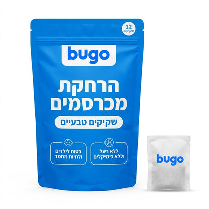 אריזת Bugo Guard עם שקיק להרחקת מכרסמים