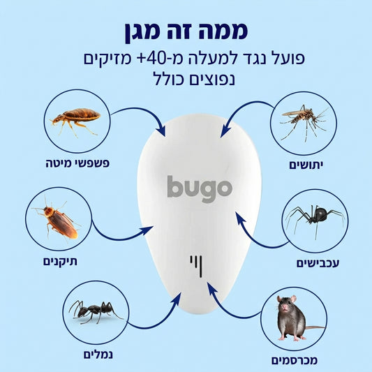 ™Bugo - דוחה חרקים ומזיקים, ללא כימיקלים