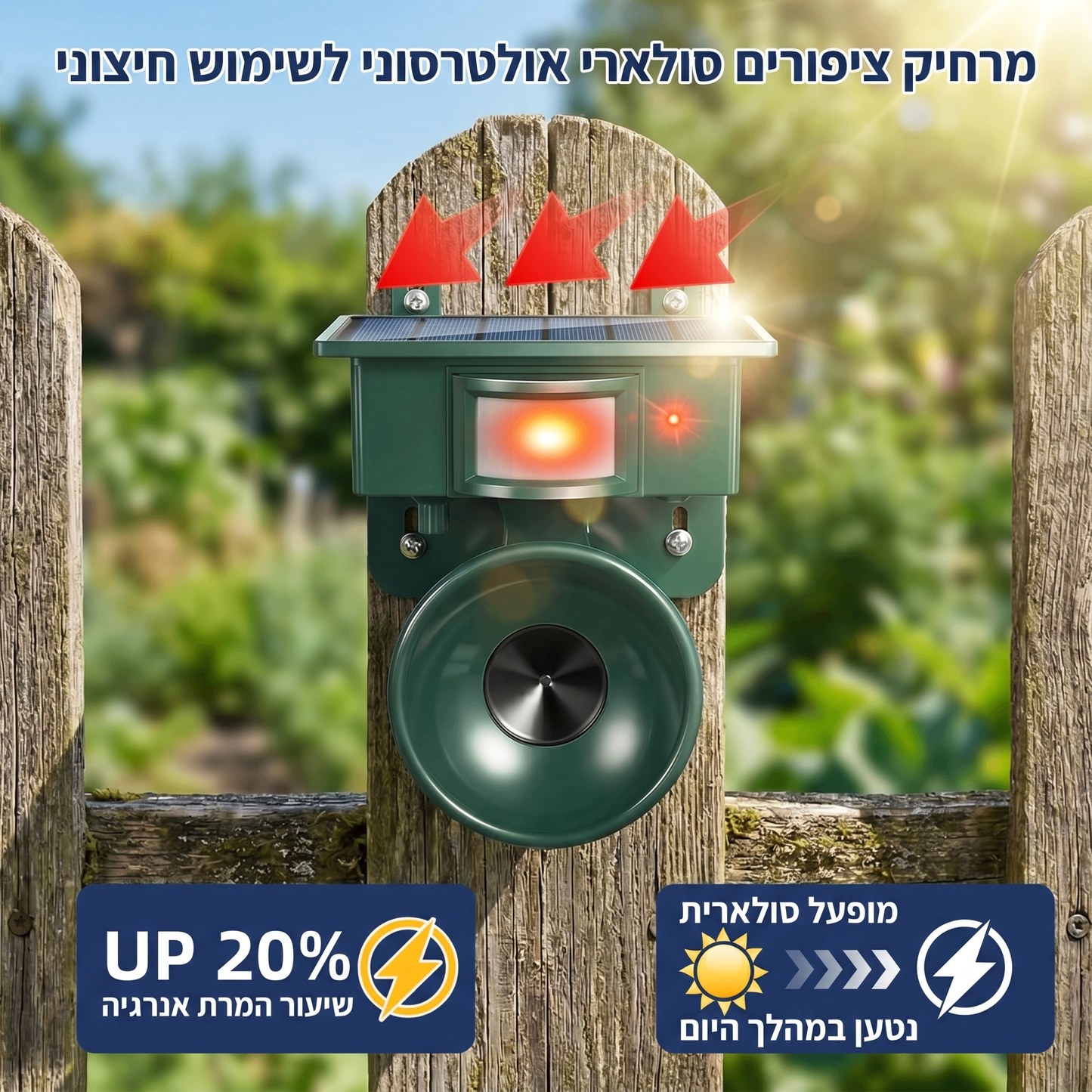 Bugo™ Birds -  דוחה יונים ועורבים