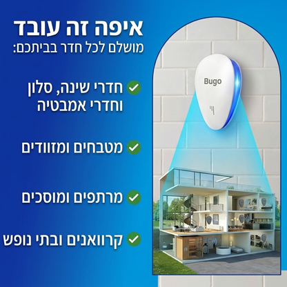 ™Bugo - דוחה חרקים ומזיקים, ללא כימיקלים