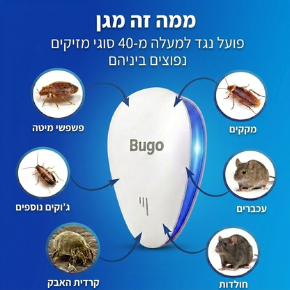 ™Bugo - דוחה חרקים ומזיקים, ללא כימיקלים