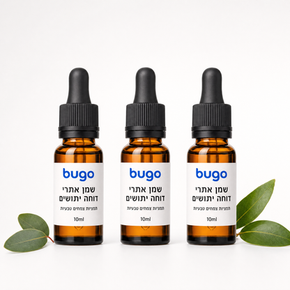 שלושה בקבוקוני שמן אתרי Bugo