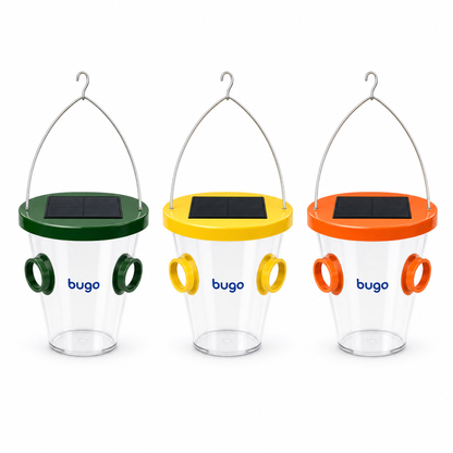 Bugo Trap בשלושה צבעים: ירוק, צהוב וכתום